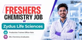 Zydus Lifesciences Walk-in Interview | BSc Chemistry Freshers Job