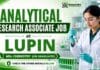 Research Associate Job at Lupin | Analytical Chemistry Job