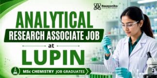Research Associate Job at Lupin | Analytical Chemistry Job