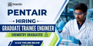 Graduate Trainee Jobs at Pentair | Chemical Engineering Jobs Graduate Trainee Jobs at Pentair Careers. Great opportunity for fresh graduates seeking Chemical Engineering Jobs in Goa.
