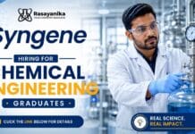 Chemical Engineering Jobs at Syngene | Lead Mass Spectrometry Role Chemical Engineering Jobs at Syngene for Lead Mass Spectrometry role in Bangalore Biopharmaceutical Development