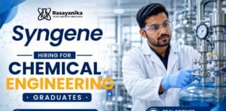 Chemical Engineering Jobs at Syngene | Lead Mass Spectrometry Role Chemical Engineering Jobs at Syngene for Lead Mass Spectrometry role in Bangalore Biopharmaceutical Development
