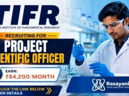 TIFR Scientific Officer Recruitment 2026 | Govt Research Jobs for Chemistry & Life Sciences | Apply Online