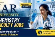 Chemistry Faculty Jobs | Walk-in Freshers Jobs at IAR University Apply now for Chemistry Faculty Jobs at IAR University. Attend the Walk-in interview for exciting Freshers Jobs in academia.
