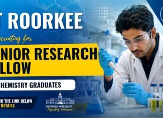 JRF Vacancy at IIT Roorkee | Chemistry Research Opportunity JRF Vacancy at IIT Roorkee for candidates seeking a Chemistry Research Career in membrane technology and water treatment