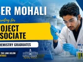 Project Associate Vacancy at IISER Pune for Chemistry Research and Life Sciences candidates