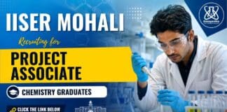 Project Associate Vacancy at IISER Pune for Chemistry Research and Life Sciences candidates