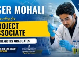 Project Associate Jobs at IISER Mohali | Walk-in Opportunity Project Associate Vacancy at IISER Pune for Chemistry Research and Life Sciences candidates