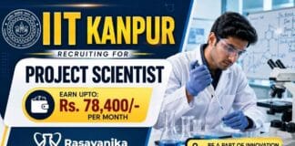 IIT Kanpur announces Scientist Jobs under its flexible electronics research programme for multidisciplinary researchers.