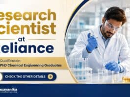 Research Scientist Jobs at Reliance  | Chemistry Job