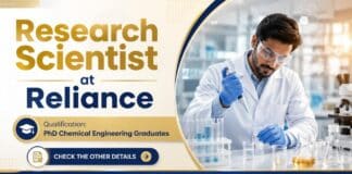 Reliance Hiring Research Scientist | Chemistry Graduates Apply Now Research Scientist Jobs at Reliance | Chemistry Job
