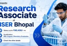 Govt Chemistry Research Job at IISER | Salary up to ₹80,400/- PM Research Associate Recruitment | IISER Bhopal Vacancy