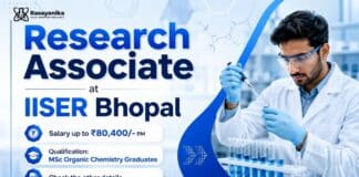Research Associate Recruitment | IISER Bhopal Vacancy 