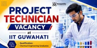 Project Technician at IIT Guwahati | Chemical Engineering Job