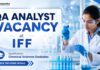 QA Analyst Jobs at IFF | BSc Chemistry Job in Chennai