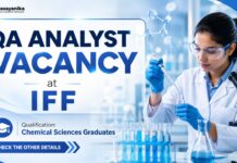QA Analyst Jobs at IFF | BSc Chemistry Job in Chennai