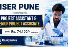 Govt Research Jobs at IISER | Earn: Rs. 74,100/- pm | Chemistry Research Openings Govt Research Jobs at IISER Pune Vacancy for Chemistry Research positions in battery materials and energy research