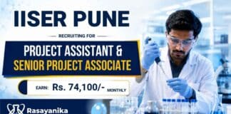 Govt Research Jobs at IISER Pune Vacancy for Chemistry Research positions in battery materials and energy research
