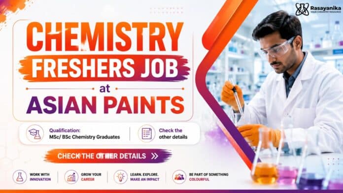 BSc Chemistry Freshers Job at Asian Paints | Executive Job BSc Chemistry Freshers Job at Asian Paints | Executive Job