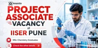 Project Associate Job at IISER Pune | MSc Chemistry Job