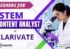 Chemistry Freshers Job at Clarivate | Patent Analyst Jobs Clarivate Careers hiring for Chemistry Freshers Job in Patent Analyst Jobs – Associate STEM Content Analyst, Polymer.