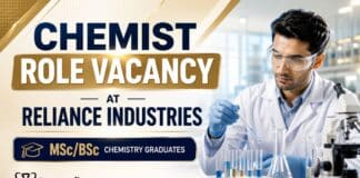 Exclusive Chemistry Freshers Job at Reliance Industries | Chemist Roles BSc Chemistry Freshers Job at Reliance | Chemist Role
