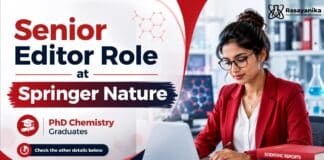 Springer Nature Hiring Senior Editor Role | PhD Chemistry Jobs Springer Nature Senior Editor Job | Chemistry Job