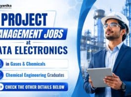 Chemical Engineering Jobs at Tata Electronics | PMO Gases & Chemicals  