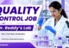 Dr. Reddy’s Hiring Quality Control Roles | MSc Chemistry Job Quality Control Role at Dr. Reddy's | MSc Chemistry Job