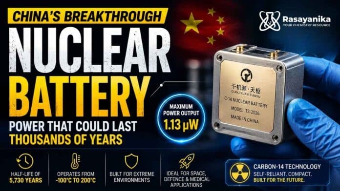 China's new carbon-14 nuclear battery delivers ultra-long-lasting power for medical implants, aerospace systems, and scientific instruments. China's new carbon-14 nuclear battery delivers ultra-long-lasting power for medical implants, aerospace systems, and scientific instruments.