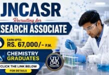 Rs. 67,000/- p.m. Research Associate Jobs at JNCASR | Chemistry Candidates Apply Now Research Associate Jobs at JNCASR for Chemistry candidates pursuing a Chemistry Research Career in materials science