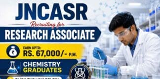 Research Associate Jobs at JNCASR for Chemistry candidates pursuing a Chemistry Research Career in materials science