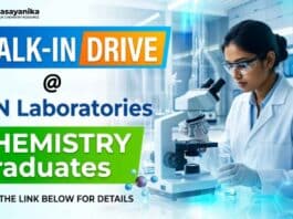 MSN Labs announces a Walk-In drive for Chemistry Jobs across R&D, Analytical R&D, and Regulatory Affairs in Hyderabad.