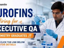 Quality Assurance Jobs at Eurofins Careers for Executive QA in Bengaluru. Apply now for Chemistry Jobs in laboratory quality and compliance.