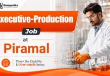 Piramal Hiring Senior Executive Production | Chemical Engineering Job Chemical Engineering Jobs at Piramal | Production Executive Role