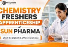  Sun Pharma Freshers Apprenticeship | Chemistry Graduates Apply
