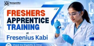 Freshers Chemistry Apprentice Training Jobs at Fresenius Kabi | ā¹18,000 pm Stipend One-Year Apprentice Training Opportunities at Fresenius Kabi