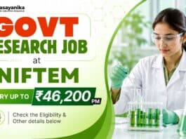 NIFTEM Recruitment: Chemistry Research Fellowship | Apply Now