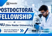 Polymer Chemistry Job at SNU | Postdoctoral Fellowship Postdoctoral Fellowship Vacancy at Shiv Nadar University