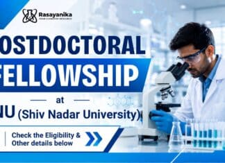 Polymer Chemistry Job at SNU | Postdoctoral Fellowship Postdoctoral Fellowship Vacancy at Shiv Nadar University
