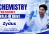 BSc Freshers Chemistry Job at Zydus | Attend the Walk-In