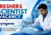 Freshers Chemistry Job Syngene | Scientist Vacancy Freshers Chemistry Jobs at Syngene | Scientist Vacancy