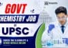 UPSC Recruitment 2026 for Chemistry Graduates | Junior Scientific Officer UPSC Recruitment: Junior Scientific Officer | Govt Chemistry Job
