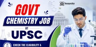 UPSC Recruitment 2026 for Chemistry Graduates | Junior Scientific Officer UPSC Recruitment: Junior Scientific Officer | Govt Chemistry Job