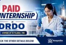 Paid Internship in Chemistry | DRDO Internship Opportunity