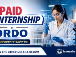 Paid Internship in Chemistry | DRDO Internship Opportunity