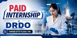 60+Paid Internship Vacancies at DRDO for Chemistry Graduates | Get ₹5,000/-pm Paid Internship in Chemistry | DRDO Internship Opportunity