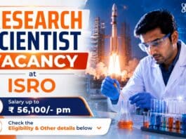 ISRO Recruitment | Research Scientist Vacancy