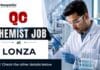 Chemist Job at Lonza | QC Analyst Role 