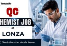 Chemist Job at Lonza | QC Analyst Role 